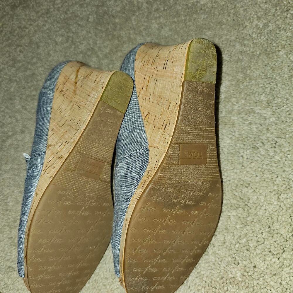 Blue denim wedge toms wedge - Picture 5 of 6